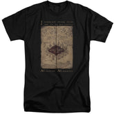 Harry Potter Marauders Map Words Men's 18/1 Tall Cotton Short-Sleeve T-Shirt